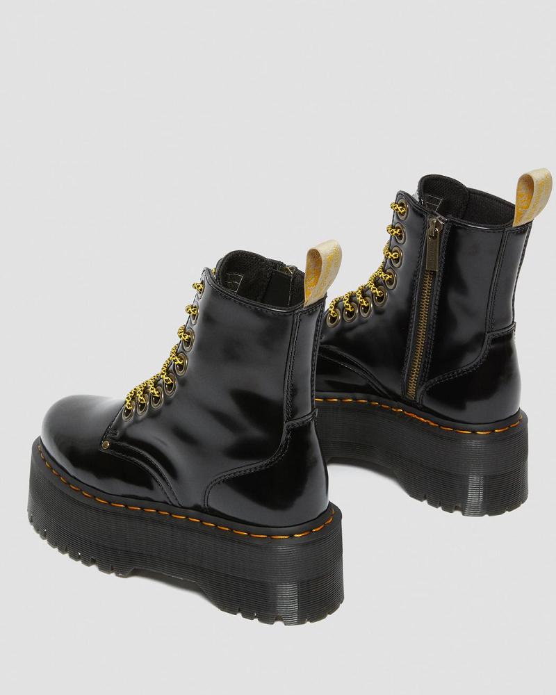 Women's Dr Martens Vegan Jadon Max Platform Boots Black | AU 263PJJ